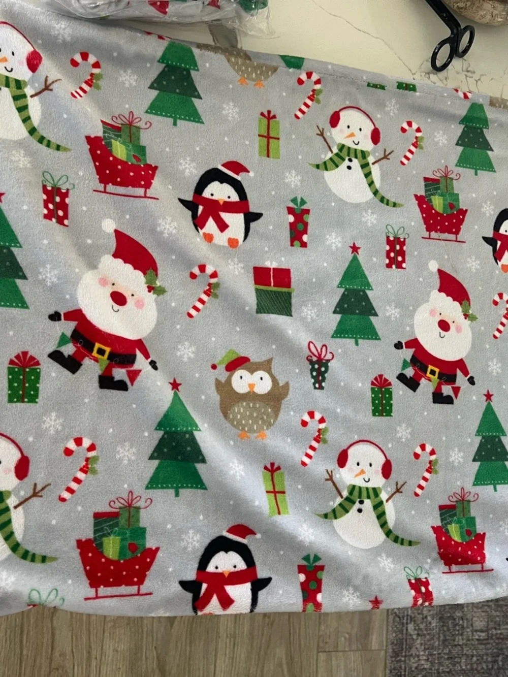 Minky Couture Plush Christmas Themed Holiday Print Luxe Standard Pillow Cases